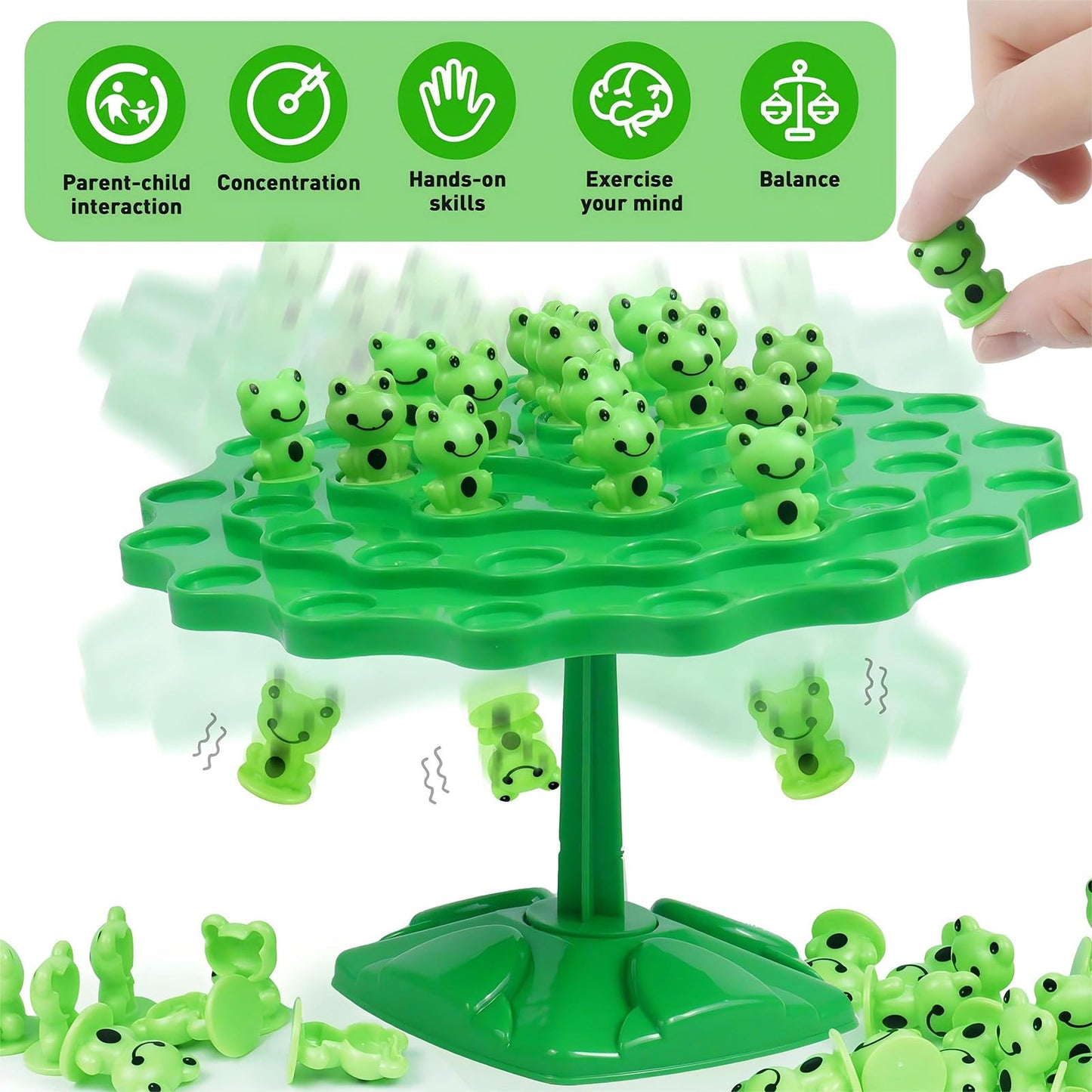rytopt Frog Balance Game – 2-Player Interactive Tabletop Puzzle & Family Board Game for Kids Ages 4-12, Birthday Gift Toy