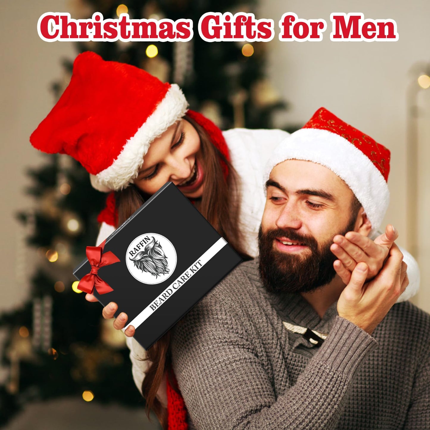 Christmas Gifts for Men - Beard Kit for Men's Self-care, Outfits Men's Grooming Routine, Anniversary | Birthday Gifts for Him Husband Boyfriend Dad