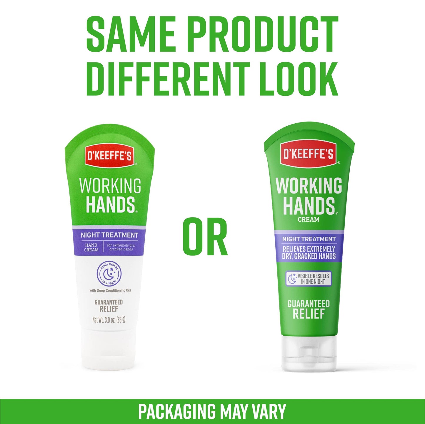 O'Keeffe's Working Hands Night Treatment Hand Cream; 3 oz Tube; (Pack of 1)