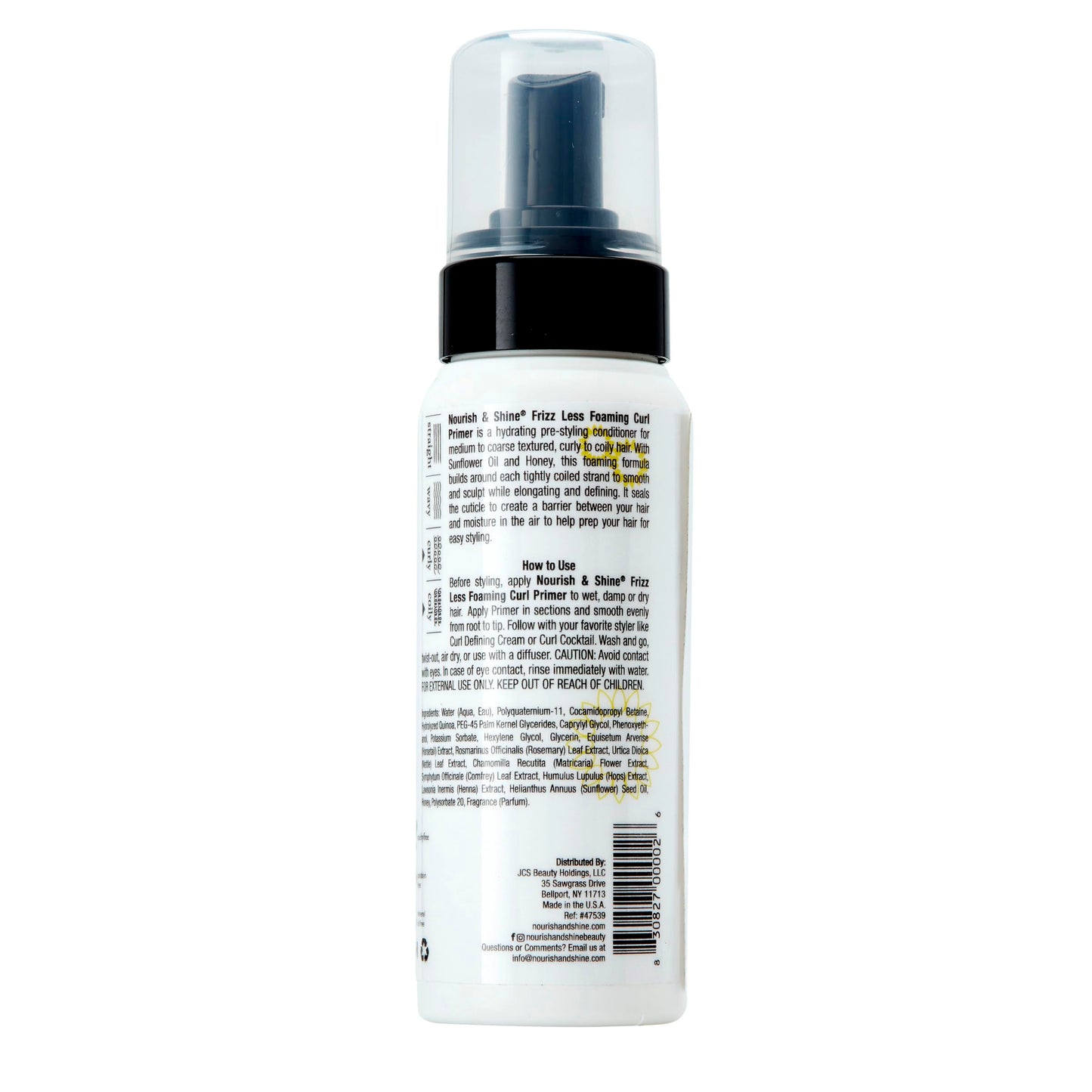 Nourish & Shine Frizz Less Foaming Curl Primer 8OZ