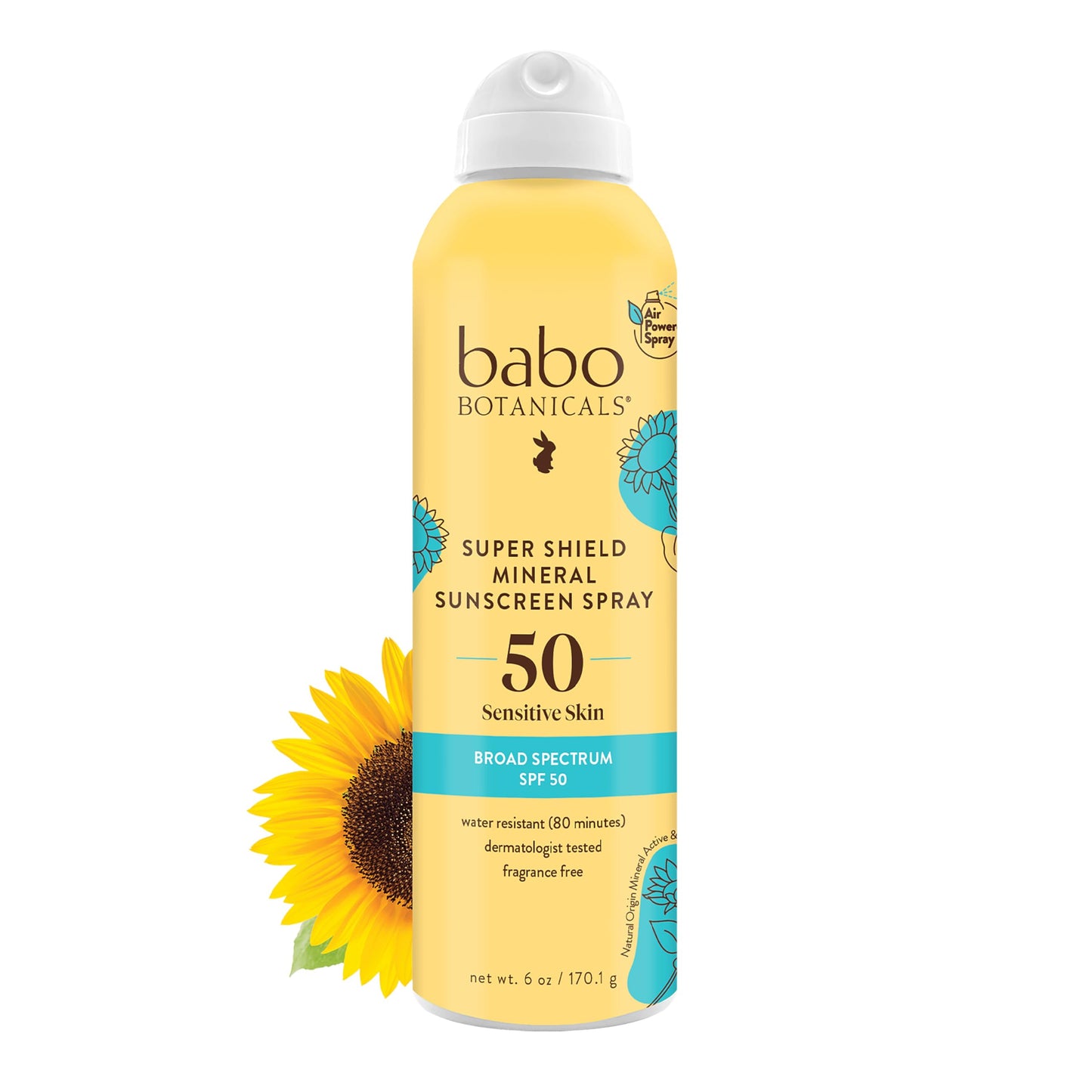 Babo Botanicals, Sunscreen Spray Sheer Sensitive SPF 50, 6 Ounce Beauty and Personal Care Babo Botanicals Default Title