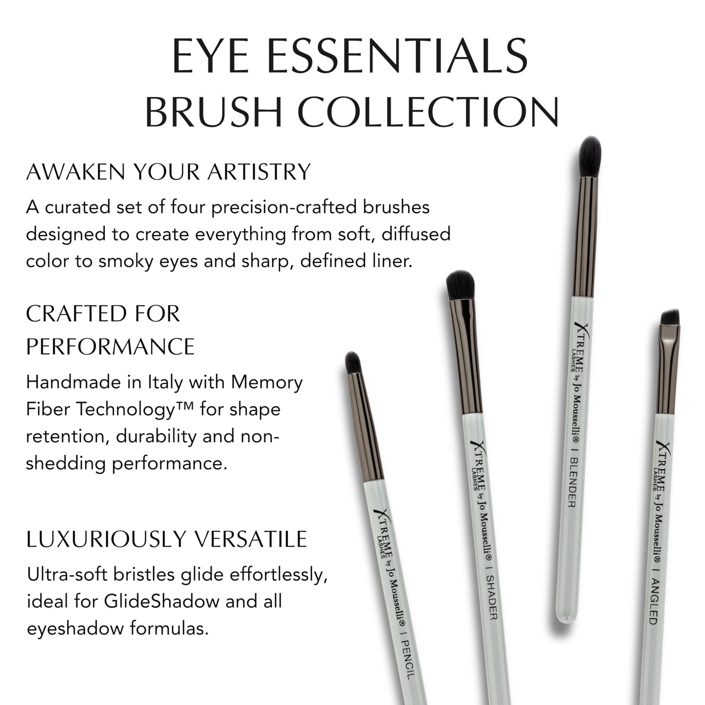 Xtreme Lashes Professional Blender Eye Makeup Brush, Gray, Blending Eye Brush for Seamless Eyeshadow Application, Lash Extension Safe, Hypoallergenic