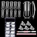 EBANKU 100 PCS Clear Nail Extension Form Tips Dual Nail Mold Full Cover UV Polygel Gel Tools Acrylic Nail System Forms Set with Black Dual-Ended