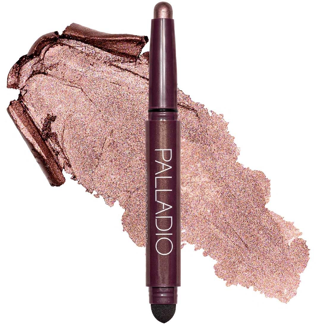 Palladio Waterproof Eyeshadow Stick with Blending Sponge, Long Lasting & Effortless Application, Smudge Free & Crease Proof Formula, Matte & Shimmer