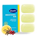 Dermisa Brightening Bar Soap with Kojic Acid, Licorice and Arbutin, Dark Spot Cleansing Soap for Even Skin Tone and Clarity, 3.0 oz, Pack of 3