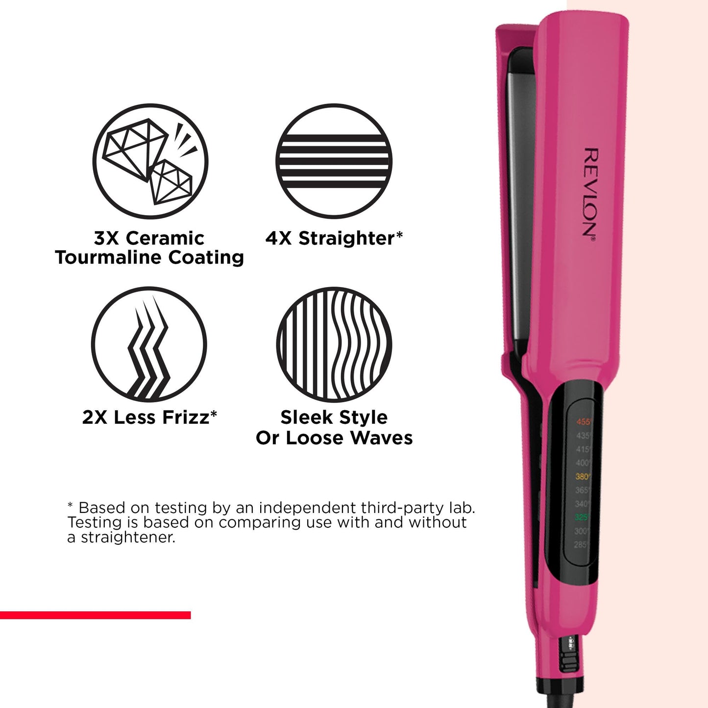 REVLON Smooth Brilliance Ceramic Extra Long Flat Iron, 1-1/2" inch