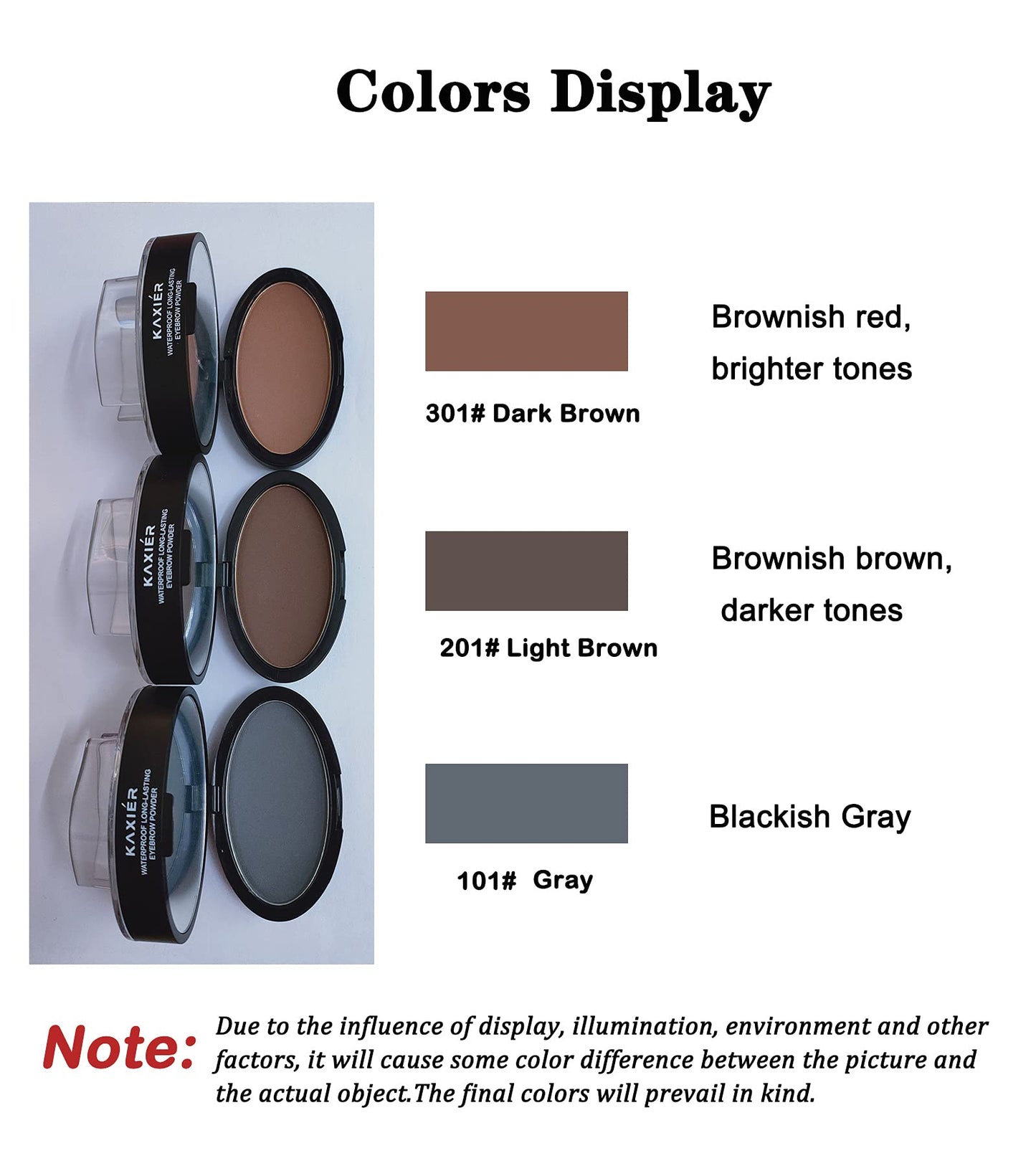Moakxer Eyebrow Powder,Waterproof Eyebrow Stamp Powder Seal Perfect Nature Eye Brow Powder Tinting Coloring Kit Delicate Shape (301# Light Brown) Beauty and Personal Care Moakxer