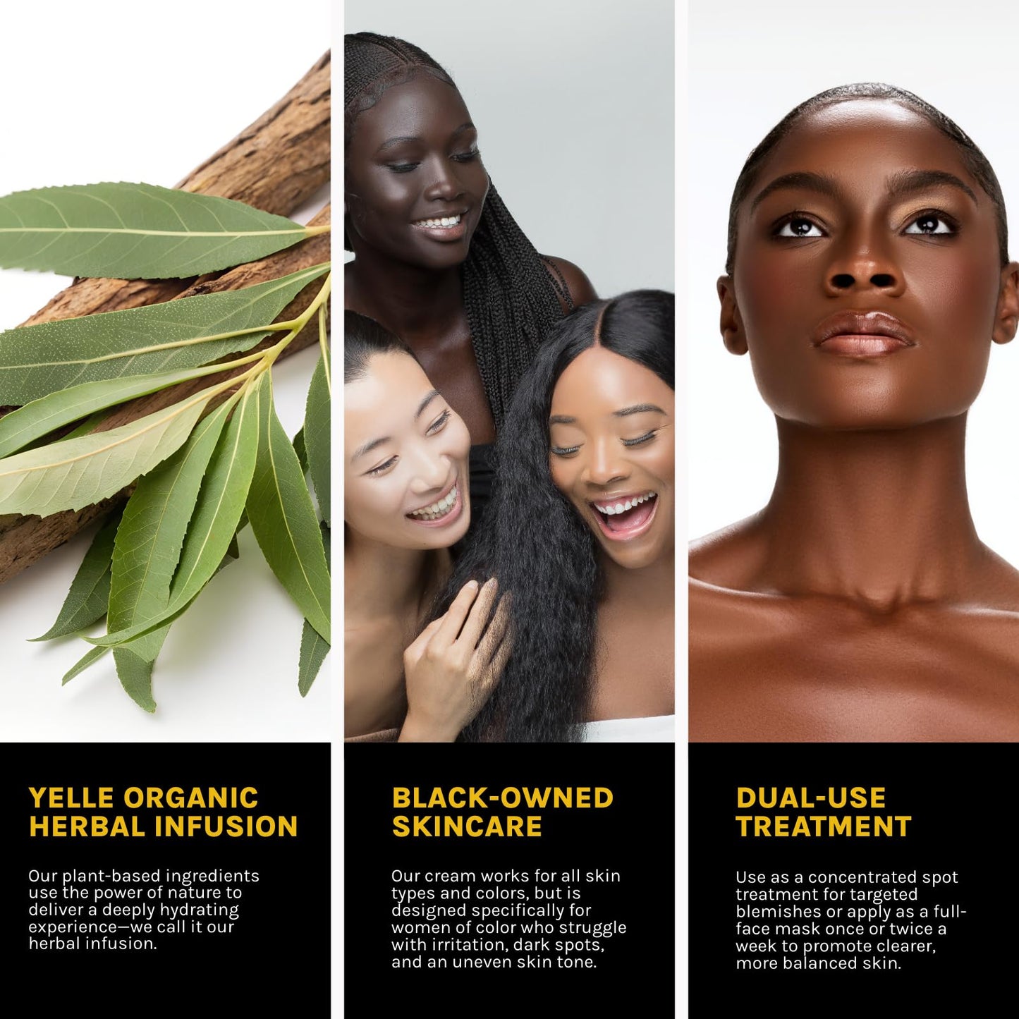 Yelle Skincare - Fresh Start Blemish Away Acne Treatment Mask - Mattifying Face Mask with Witch Hazel, Tea Tree & Organic Herbal Infusions - Gentle