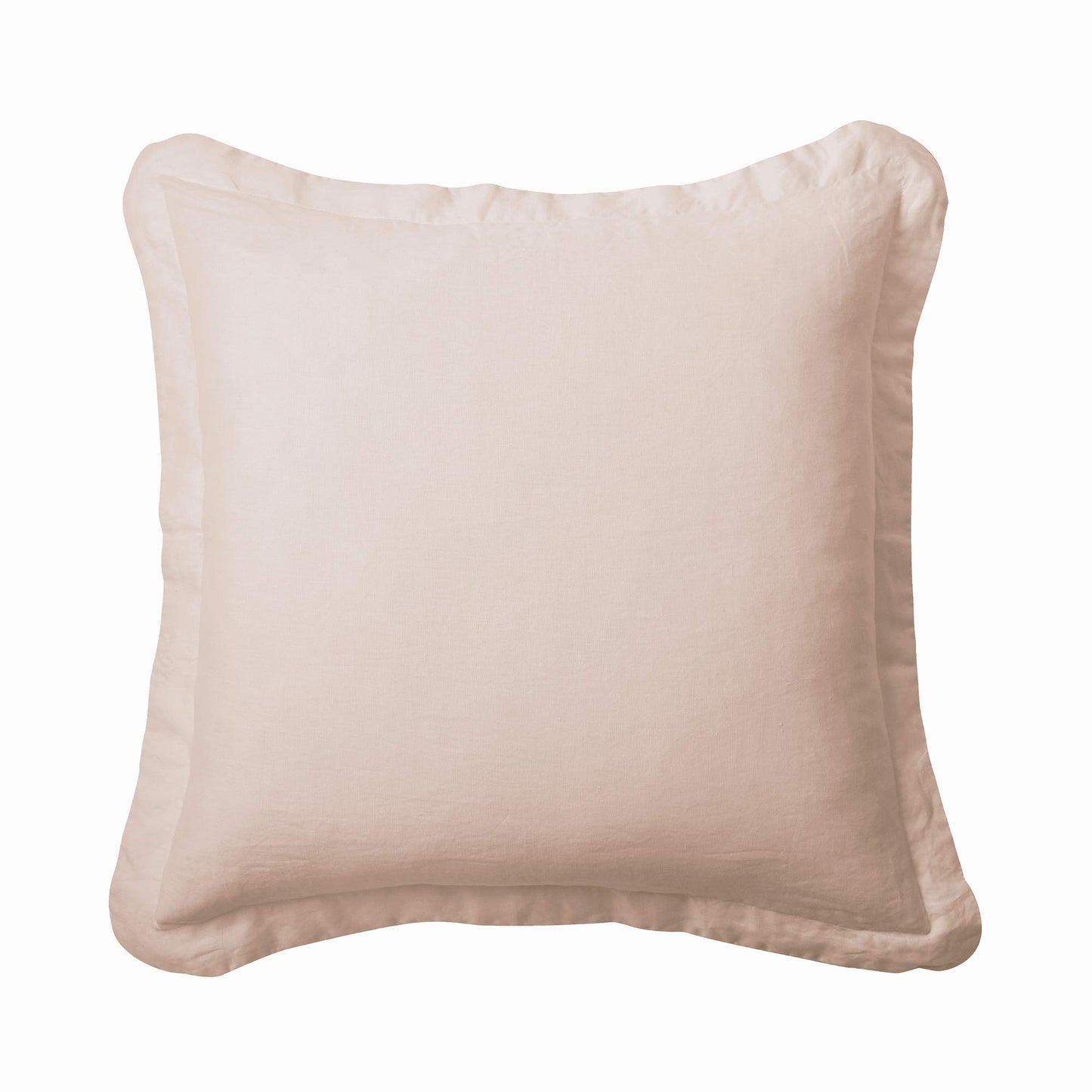 Levtex Home - 100% French Flax Linen - Euro Sham - French Flax Washed Linen - Blush - Sham Size (26x26in.), No Insert
