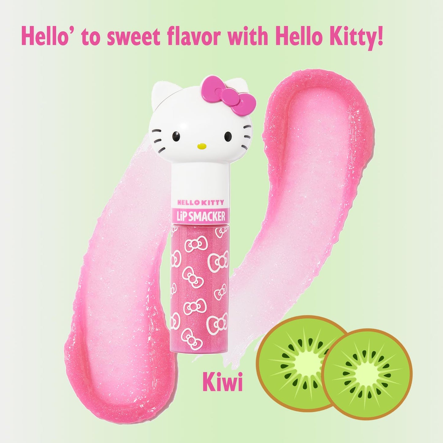 Lip Smacker Lippy Pals Swirls, Sanrio Hello Kitty, Flavored Moisturizing & Smoothing Soft Shine Lip Balm, Hydrating & Protecting Fun Tasty Glossy