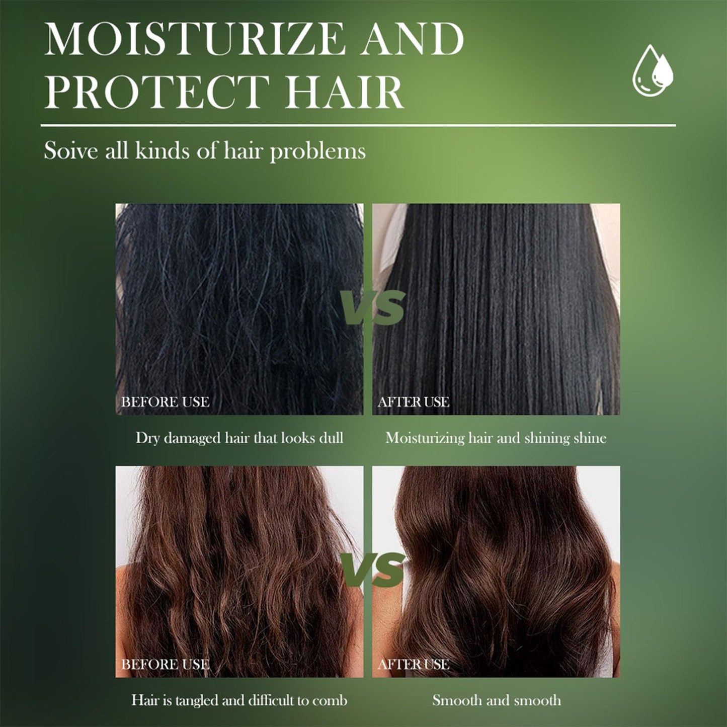 TUOSHITONG Hair Perfume Oil, 2 in 1 Mini Hair Treatment Oil & Hair Perfume, 10Pcs Hairs Serum Capsules, No Rinse Nourishing Moisturizing Shining