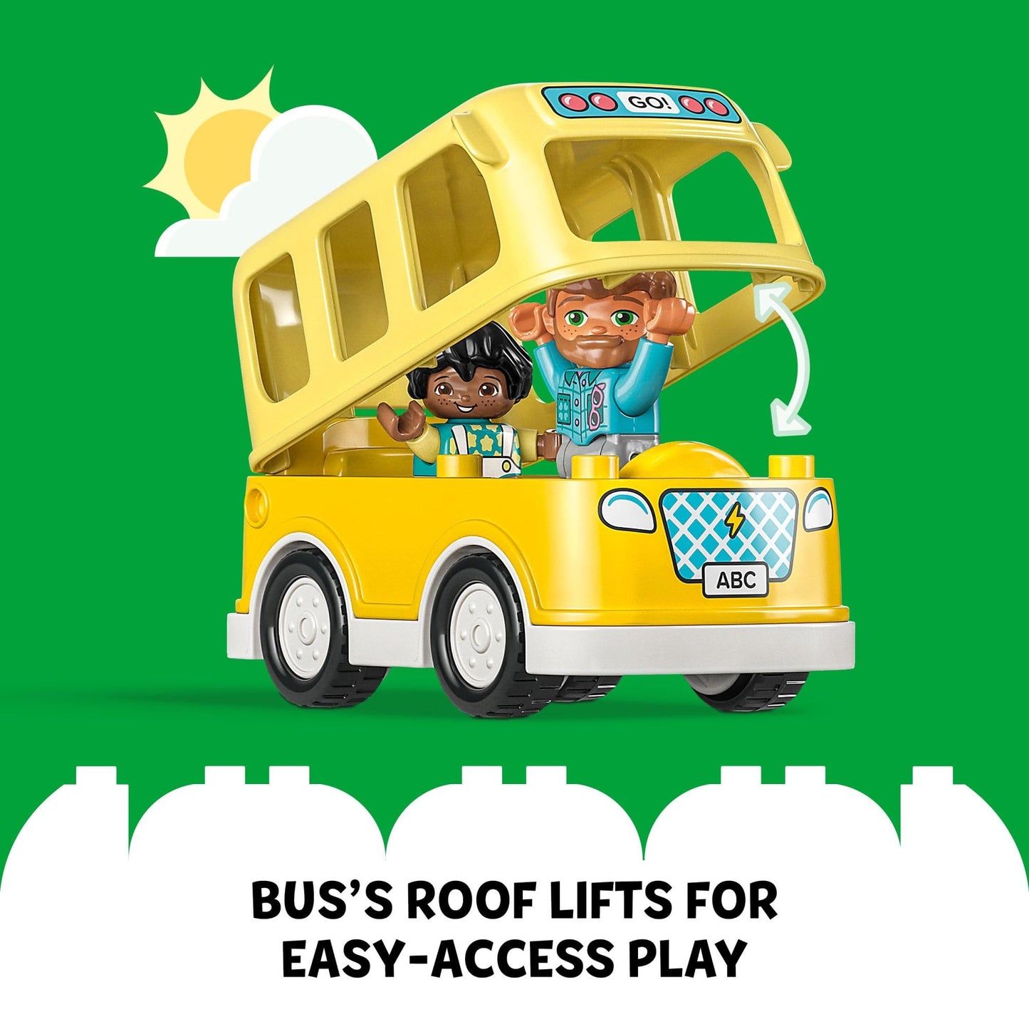 LEGO DUPLO Town Bus Ride 10988 Educational STEM Building Toy Set for Preschool Kids, Boys, Girls Ages 2+, Hands on Learning About Catching The Bus to…