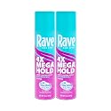 Rave 4X Mega Long-Lasting Firm Hold Scented Hair Spray for Heat Protection, Volume and Shine - ClimaShield for Extra Humidity & Minimizes Frizz - 2 pc