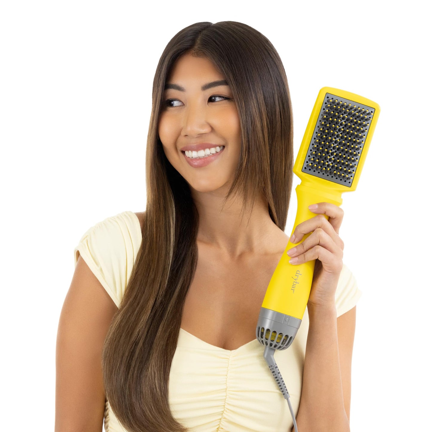 Drybar The Smooth Shot Paddle Brush Blow-Dryer | Smooths Hair for Easy Blowout, Reduces Frizz, Added Body, Quick & Easy One Step Styling for Long or