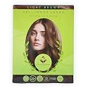 Hollywood Henna Hair Color Kit (Light Brown) Organic Color Hair Beard Dye (Pack of 1-100g) Henna Based Hair Colors with Pure Herbs Free Chemicals Long