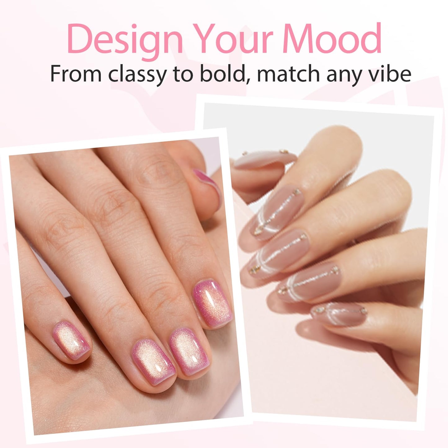 modelones Chameleon Gel Nail Polish Set, 6 Colors Fall Gel Polish Kit Nude Brown Glitter Shimmer Soak Off LED Nail Lamp Gel Nail Kit Home Gift DIY Beauty and Personal Care modelones