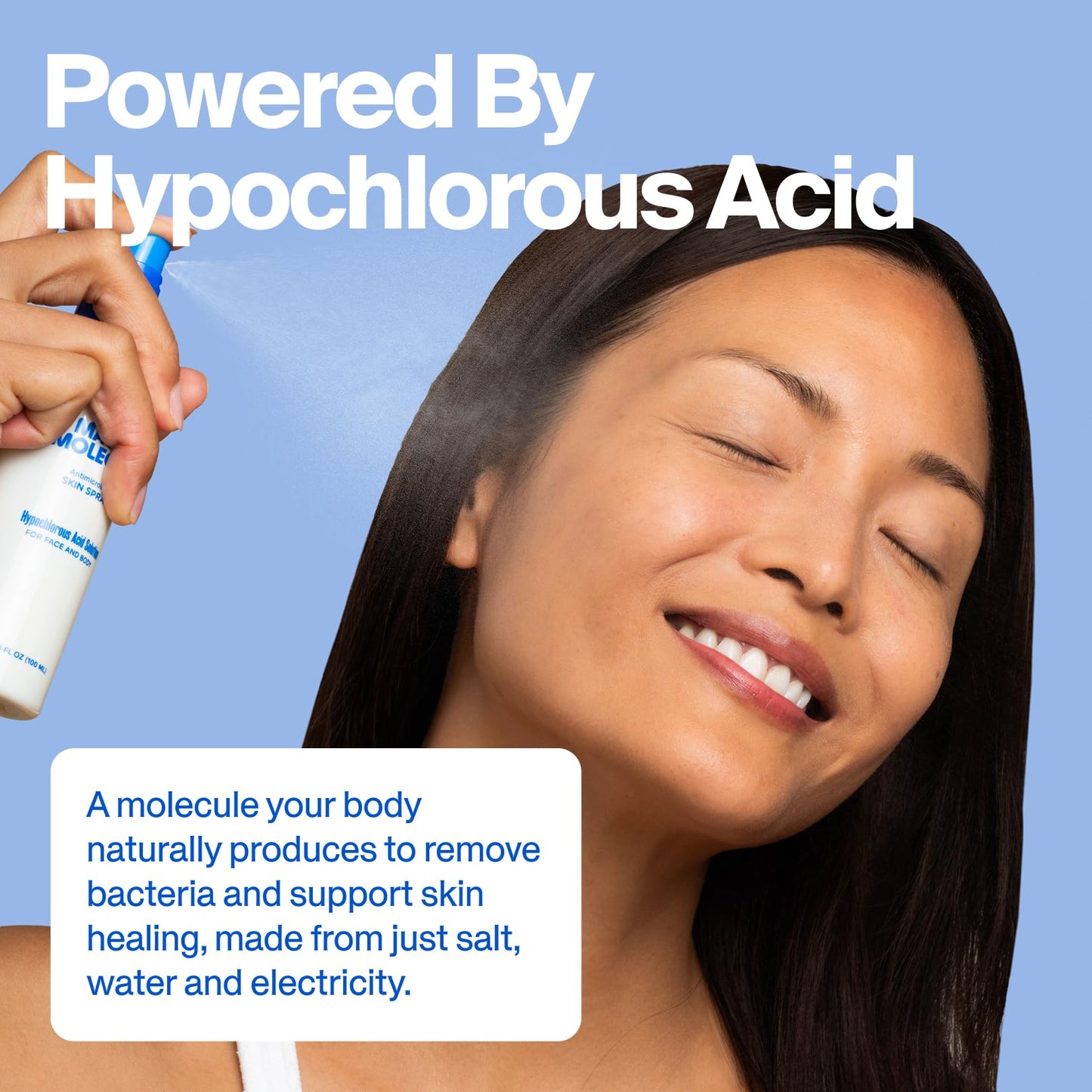 Magic Molecule Hypochlorous Acid Spray for Breakout-Prone Skin, Eczema & Itchy Rashes | Helps 50+ Dermal Issues | Safe for Multiple Daily Uses | Beauty and Personal Care Magic Molecule