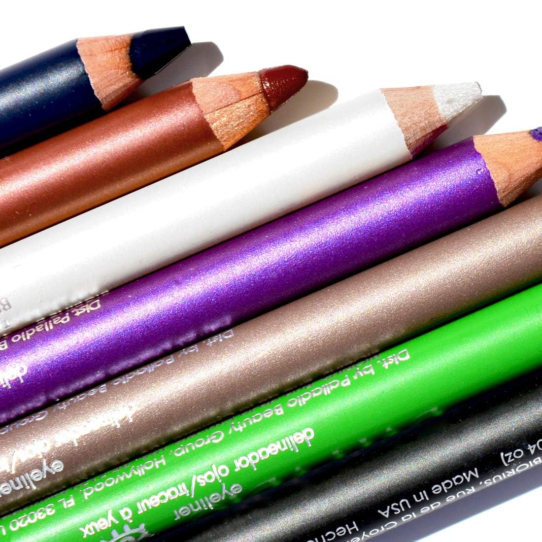 Palladio Wooden Eyeliner Pencil, Thin Pencil Shape, Easy Application, Firm yet Smooth Formula, Perfectly Outlined Eyes, Contour and Line, Long