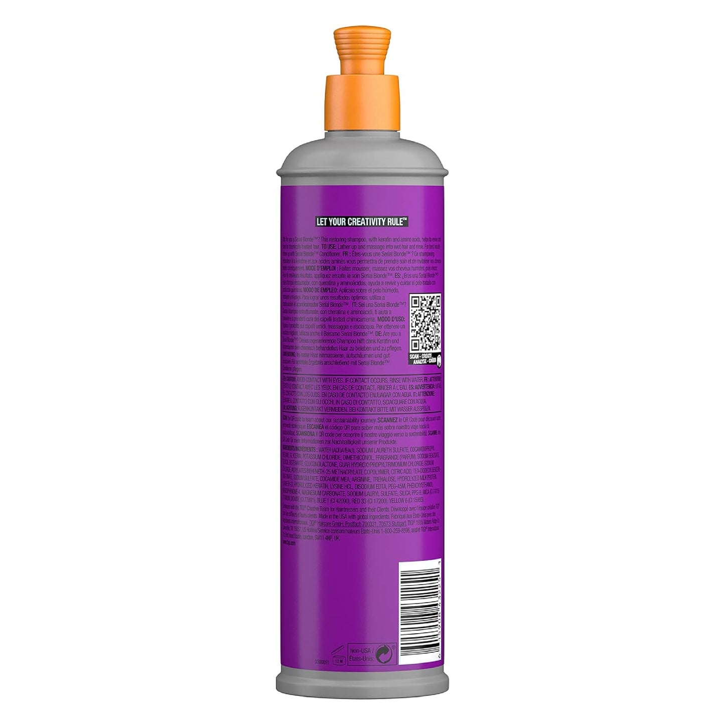 TIGI Bed Head Serial Blonde Restoring Shampoo for Damaged Blonde Hair, Hydrolyzed Keratin, 13.53 fl oz
