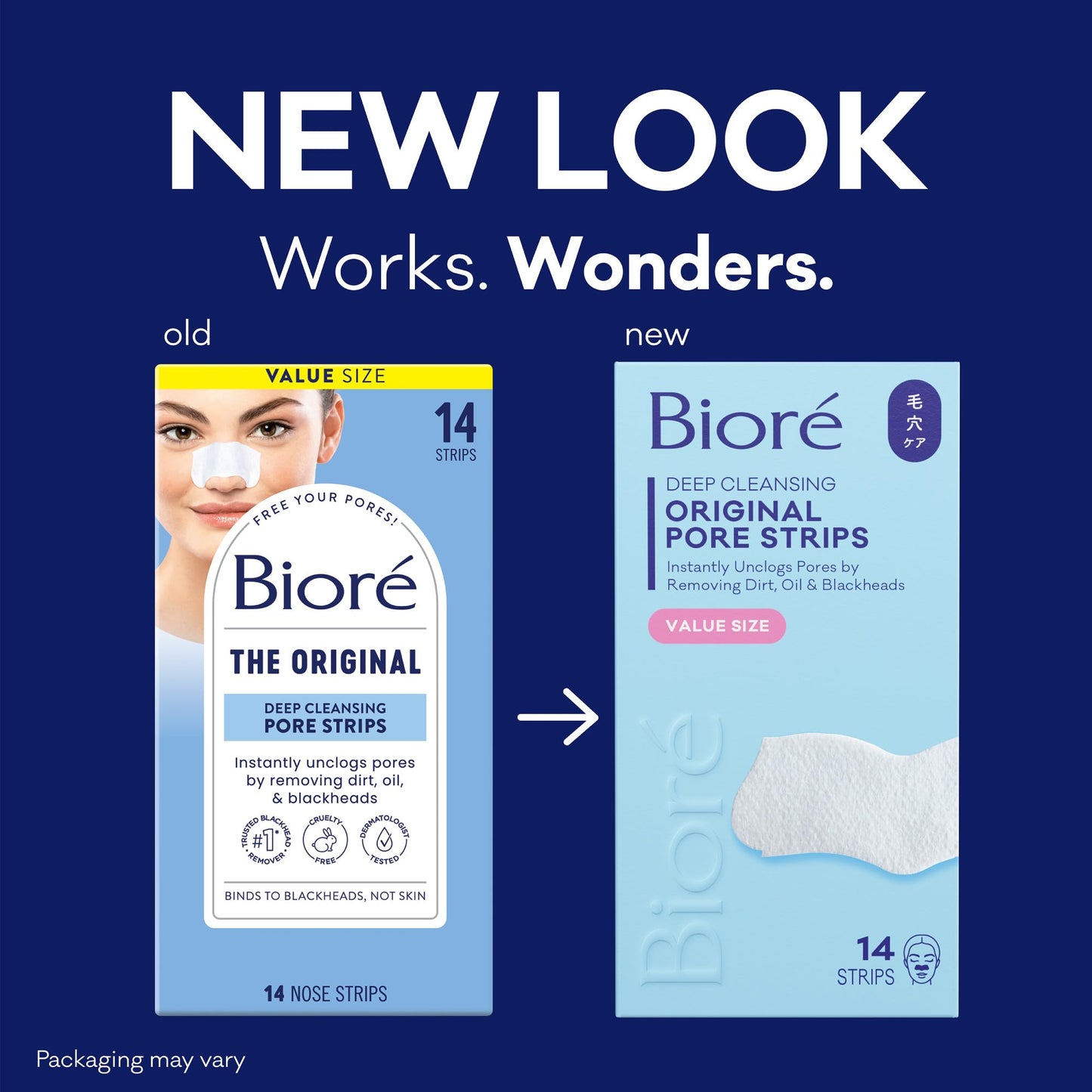 Bioré Original Blackhead Remover Strips, Deep Cleansing Nose Strips With Instant Pore Unclogging, Features C-Bond Technology, Oil-Free Beauty and Personal Care Bioré