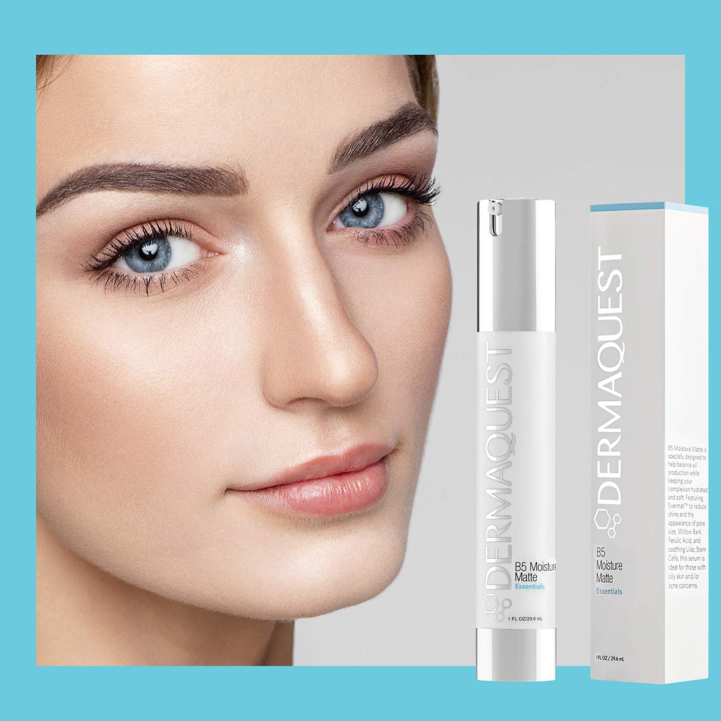 DermaQuest Essential B5 Moisture Matte - Face Moisturizer for Oily & Acne Prone Skin - 5% Hyaluronic Acid Women & Mens Moisturizer - Reduces Oil