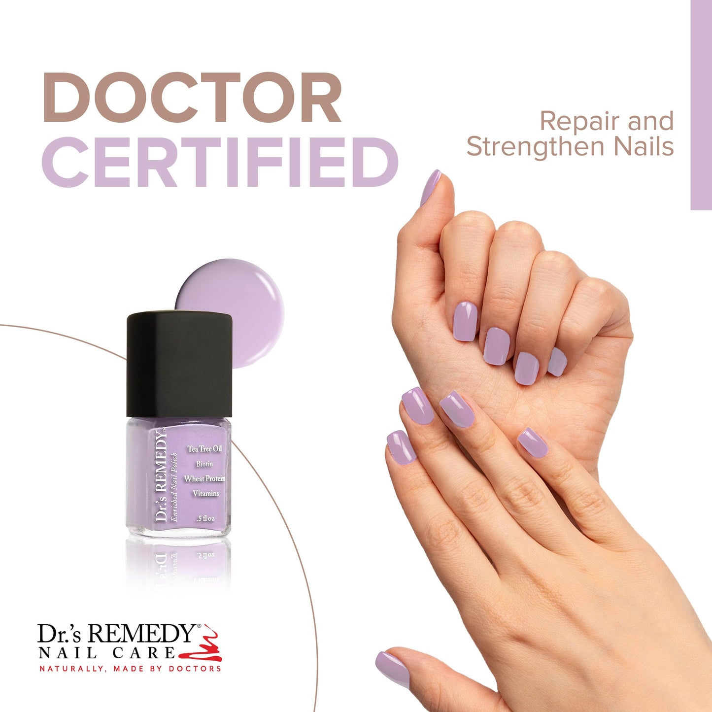 Dr’s Remedy Enriched Nail Polish: Non Toxic, All Natural, and Organic - Doctor Formulated: Strengthens, Restores, Heals, and Protects '24-Free'