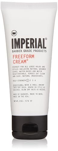 Imperial Barber Grade Products | FreeForm Cream, 2 oz | TSA Approved | Travel Sized | Light Hold | No Shine | Water-Based | Easy to Wash Out |