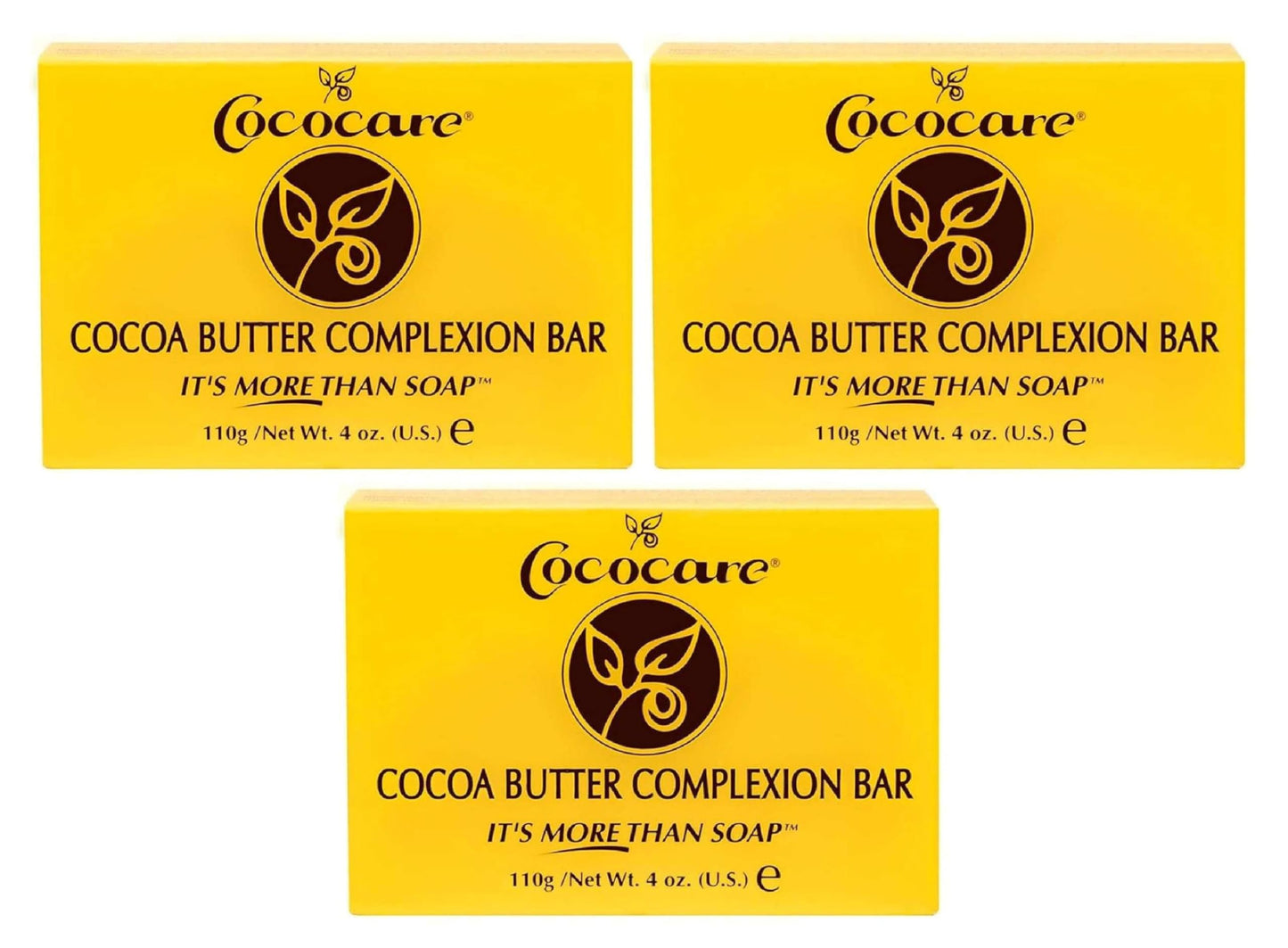 Cococare Cocoa Butter Complexion Bar 4 Ounce (Pack of 3)