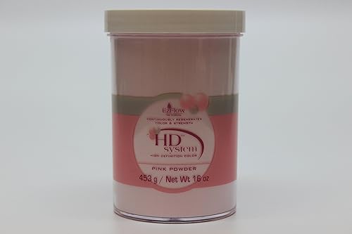EZ Flow High Definition Pink Powder False Nails, 16 Ounce