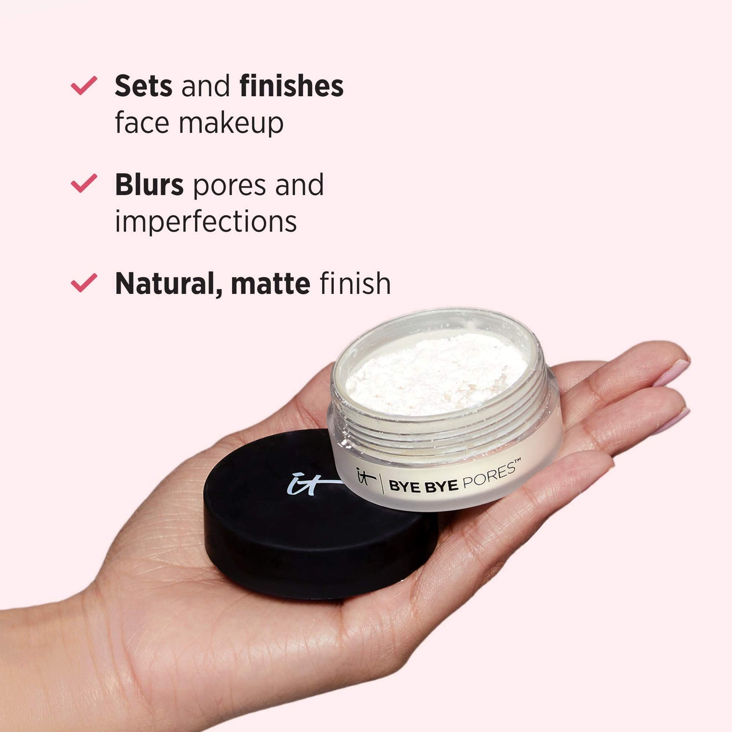 IT Cosmetics Bye Bye Pores - Poreless Finish Loose Setting Powder Makeup - Translucent Blurring Powder for All Skin Tones - Face Powder with Peptides