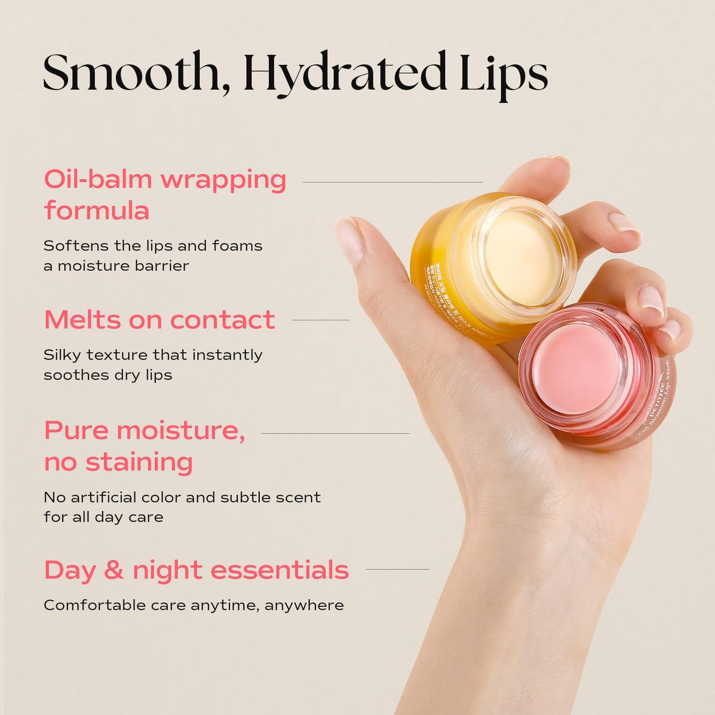 Sleeping Lip Mask Camelia Seed Oil 0.53 Oz. - Day & Night Repairing Balm, Overnight Lip Mask, Lip Treatment for Dull & Dry Lips, Deep Nourishing Beauty and Personal Care Petitfee
