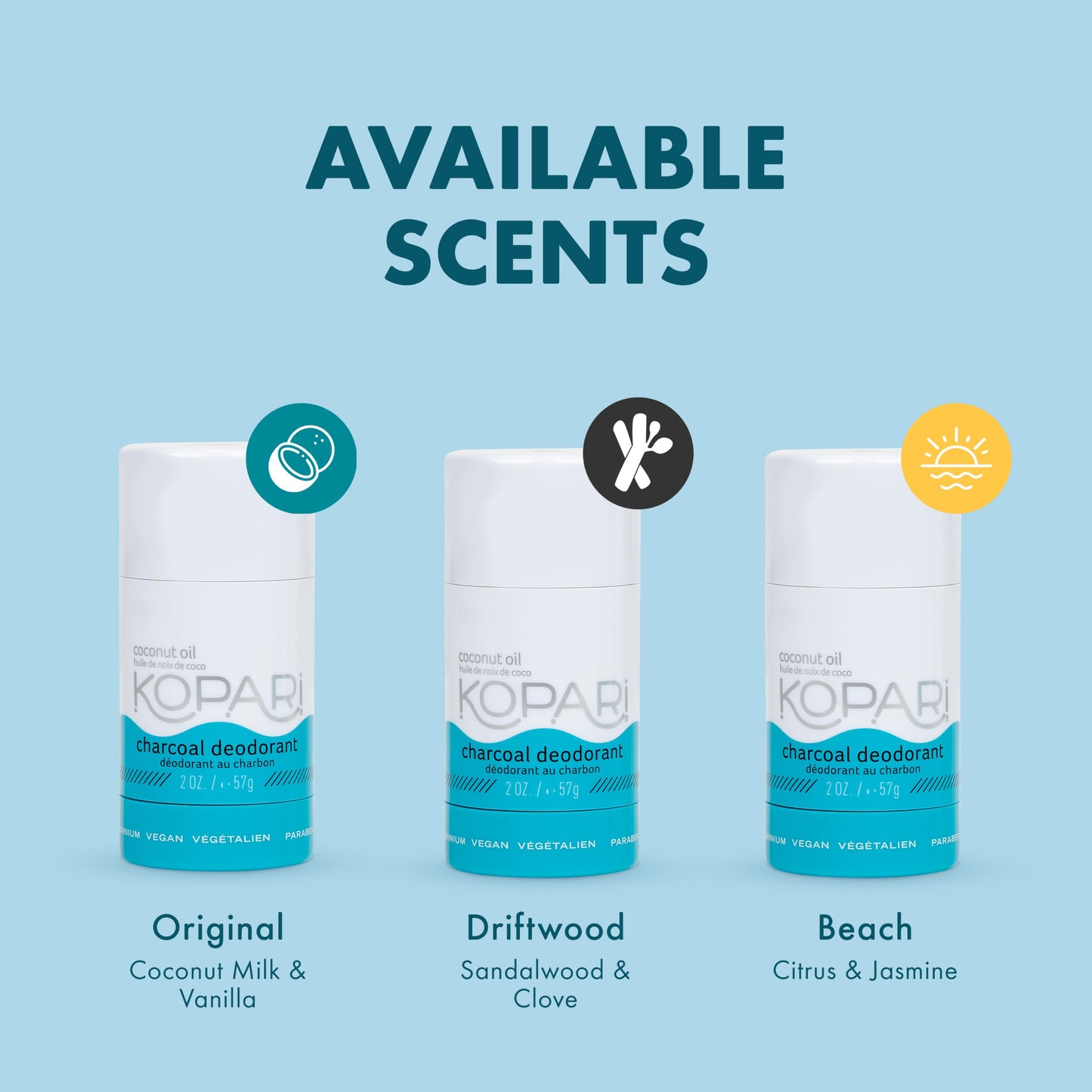 Kopari Aluminum Free Coconut Deodorant, Plant-Based Formula, No Aluminum, Parabens or Baking Soda, Everyday Odor Protection, Original, 1 Pack Beauty and Personal Care Kopari