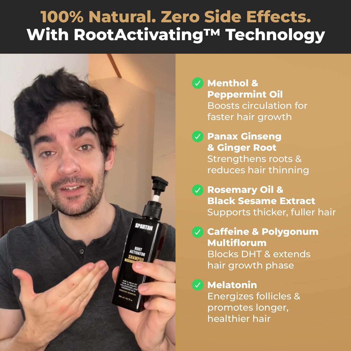 SPARTAN™ Root Activator Shampoo For Men - Hair Growth Shampoo for Hair Loss and Thinning Hair Beauty and Personal Care SPARTAN