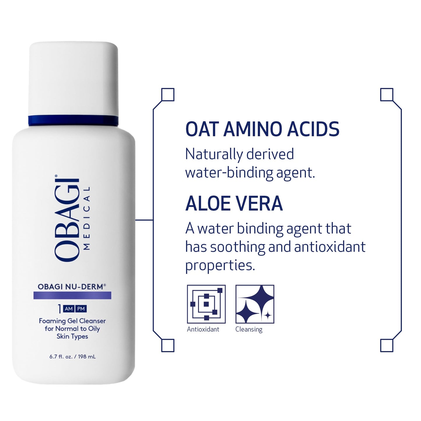 Obagi Nu-Derm Foaming Gel - Gel-Based Cleanser for Normal to Oily & Sensitive Skin - Two Pack, 2 * 6.7 oz Beauty and Personal Care Obagi Medical