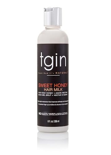 Tgin Sweet Honey Hair Milk - Lightweight Hair Moisturizer for Curly & Wavy Hairs - Curl Moisturizer Hydrates, Defines Curls & Minimizes Breakage - 8