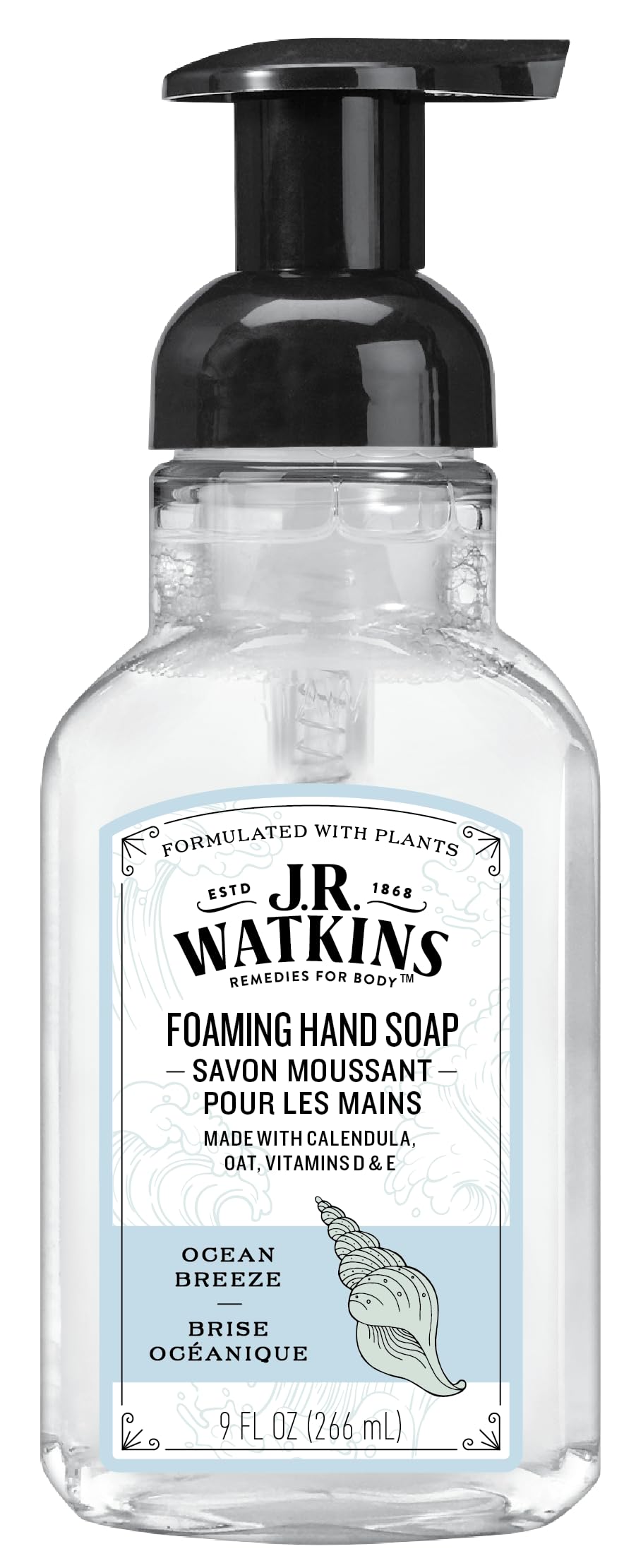 J.r. Watkins 20632 Foam Hand Soap, Ocean Breeze Scent, 9 Oz