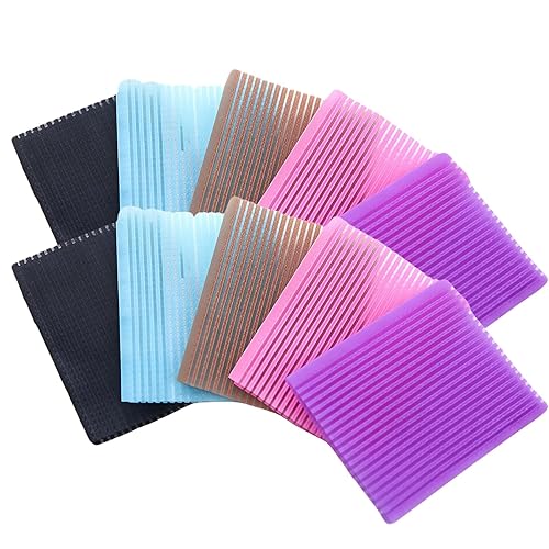 10 Pieces Colorful Magic Bangs Hair Sticker Square Nylon Hair Paste Pad Hair Fringe Fixed Clip Hairpin Care Tool for Makeup Accessories (Color Random