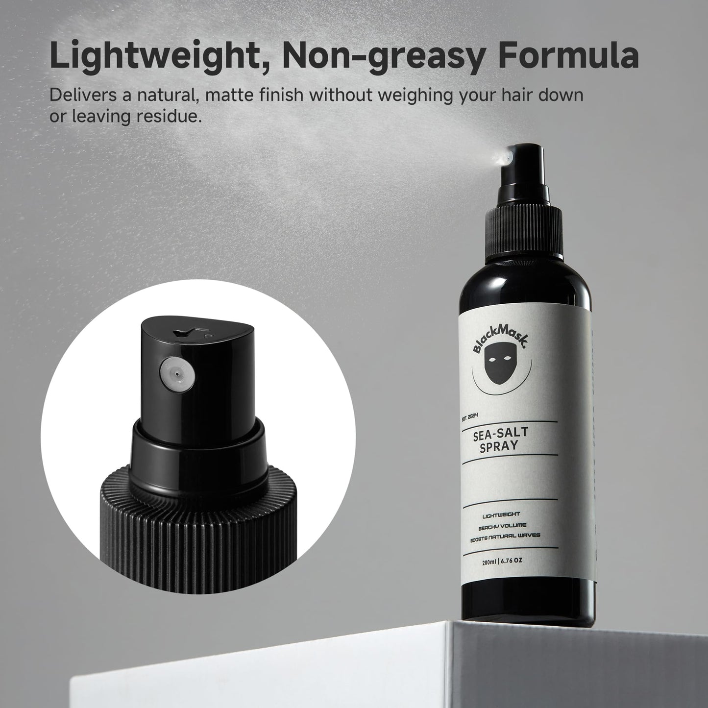 BlackMask Sea Salt Spray for Men - Beach Wave Hair Texture Spray with Natural Matte Finish - Sea Salt Spray for Hair Styling Adds Definition, Volume Beauty and Personal Care BlackMask