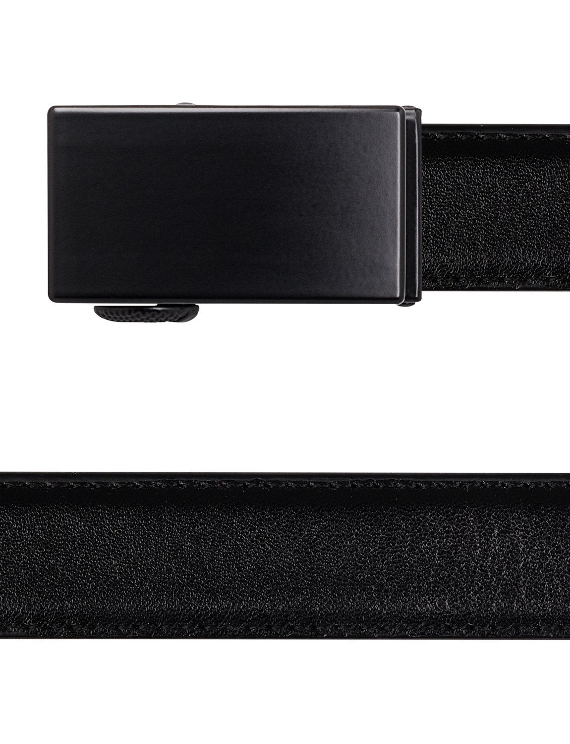 Mission Belt Women's Ratchet Belt - 30mm Obsidian Buckle/Black Leather Strap, Medium (Up to 33")