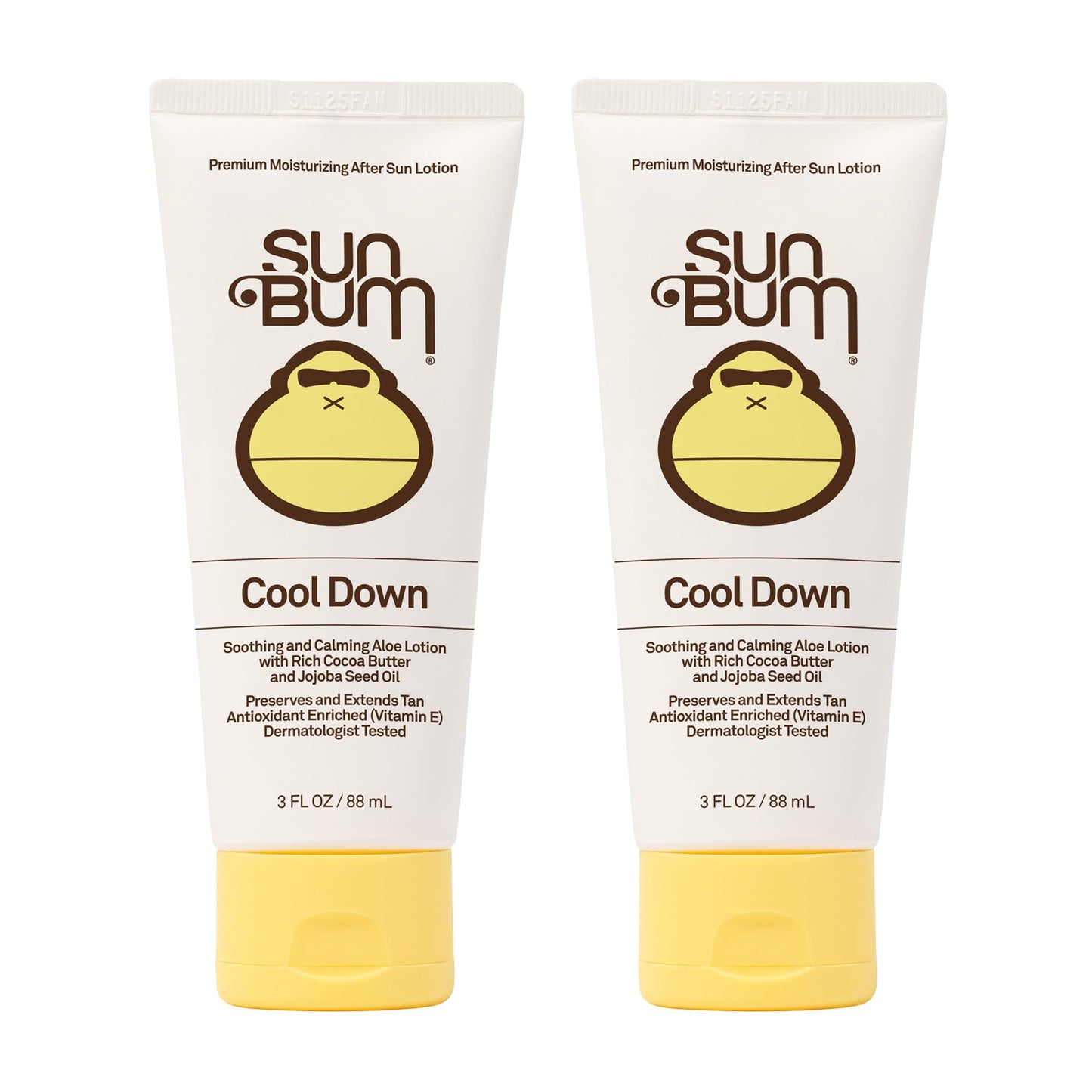 Sun Bum Cool Down Aloe Vera Lotion Vegan With Cocoa Butter To Soothe and Hydrate Sunburn 3 Ounce 2 Pack