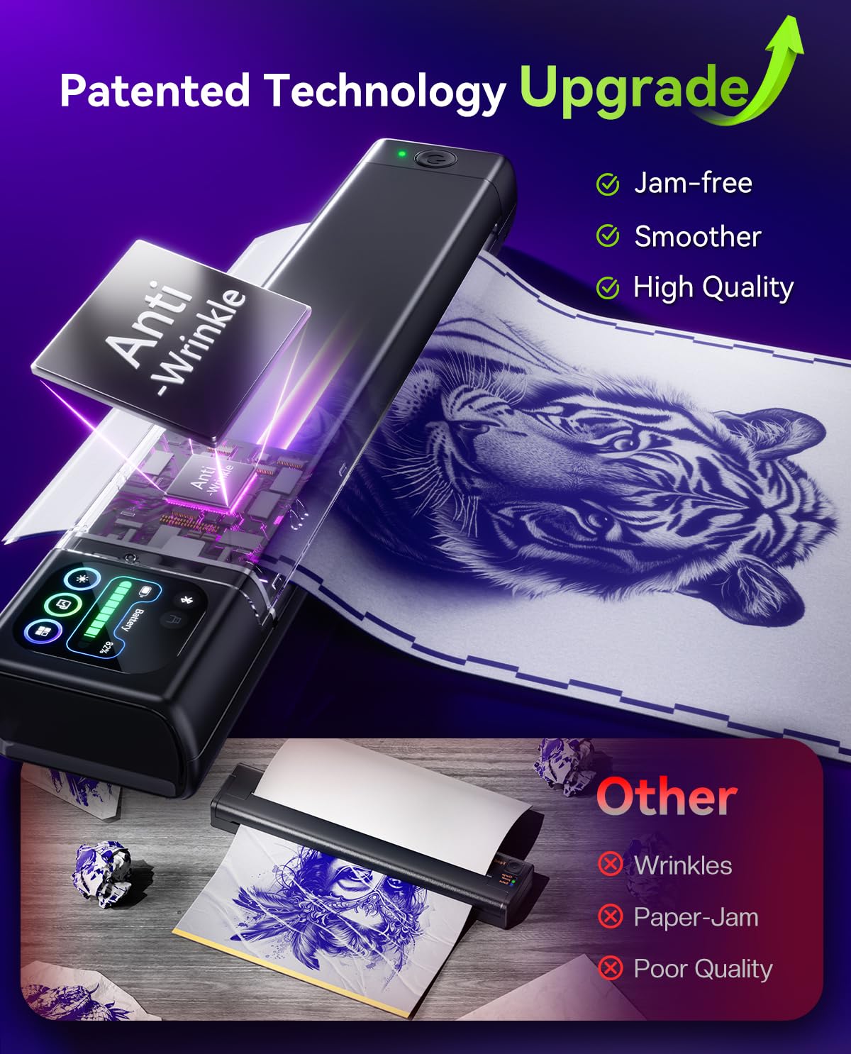 Phomemo M08F Plus Touchscreen Tattoo Stencil Printer, Bluetooth, Thermal Beauty and Personal Care Phomemo