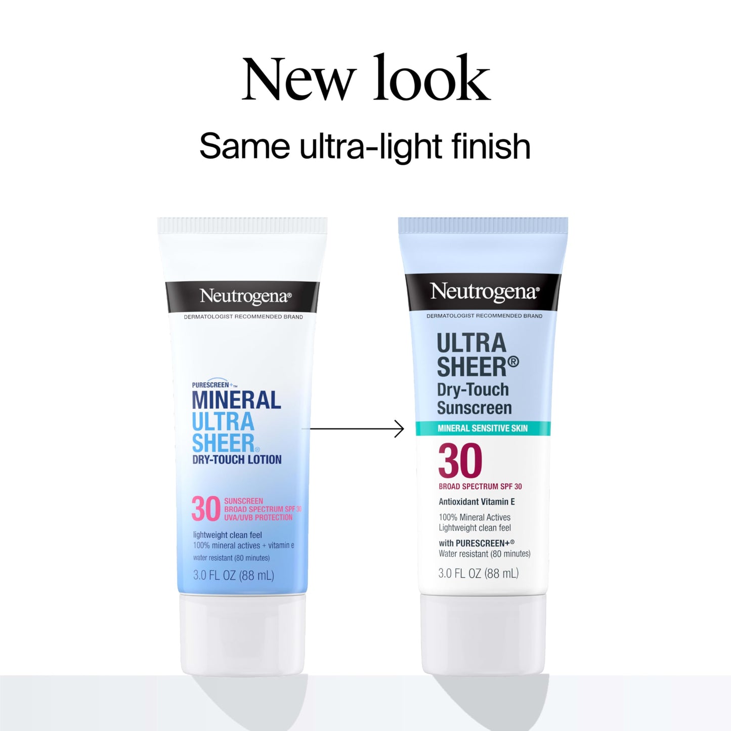 Neutrogena Ultra Sheer Dry-Touch Mineral Sunscreen For Face & Body, SPF 30 Broad-Spectrum UVA/UVB Protection, Titanium Dioxide & Zinc Oxide Sunscreen