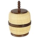 Teng Jin Nantucket Baskets Rattan Weave Storage Basket Round for Home,Office Decorate Collection Multipurpose Organizer Container