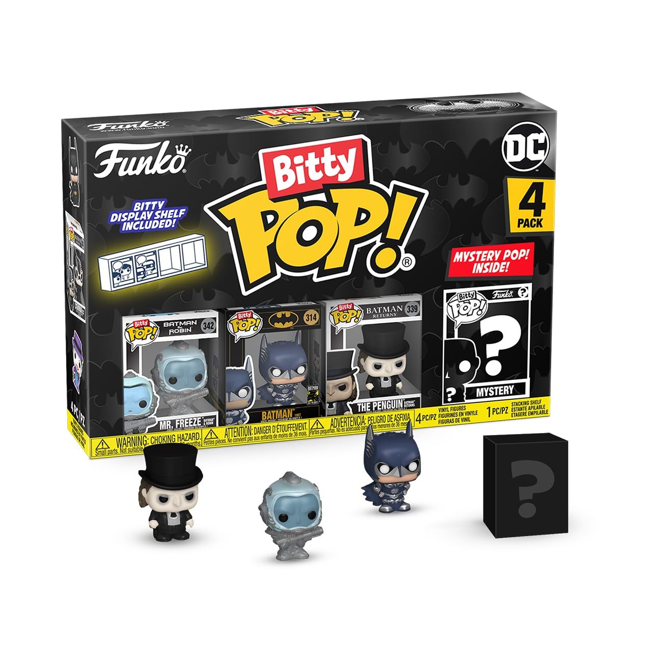 Funko Bitty POP! Batman 85th - Freeze, 4-Pack and A Surprise Mystery Mini Figure - 0.9 Inch (2.2 Cm) - DC Comics Collectable - Stackable Display…