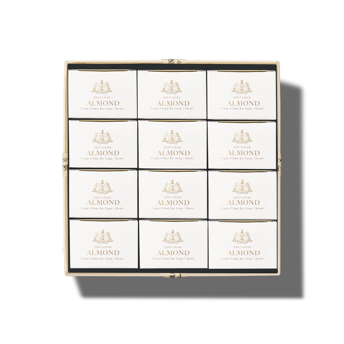 Caswell-Massey Almond Natural Bar Soap Gift Set - Moisturizing Triple-Milled Body Soap for Men & Women - Plant-Based with Essential Oils for Soft