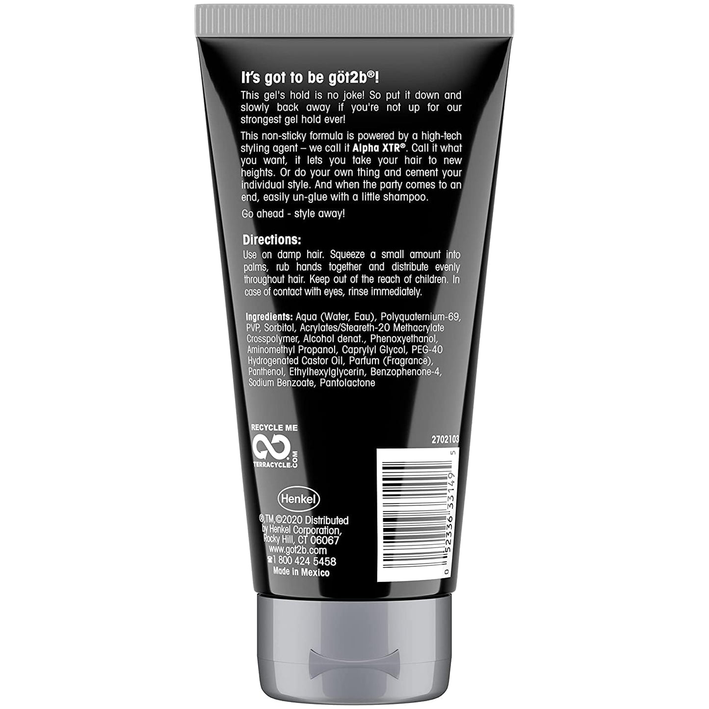 Got2b Ultra Glued Invincible Styling Gel, 6 oz (Pack of 7)
