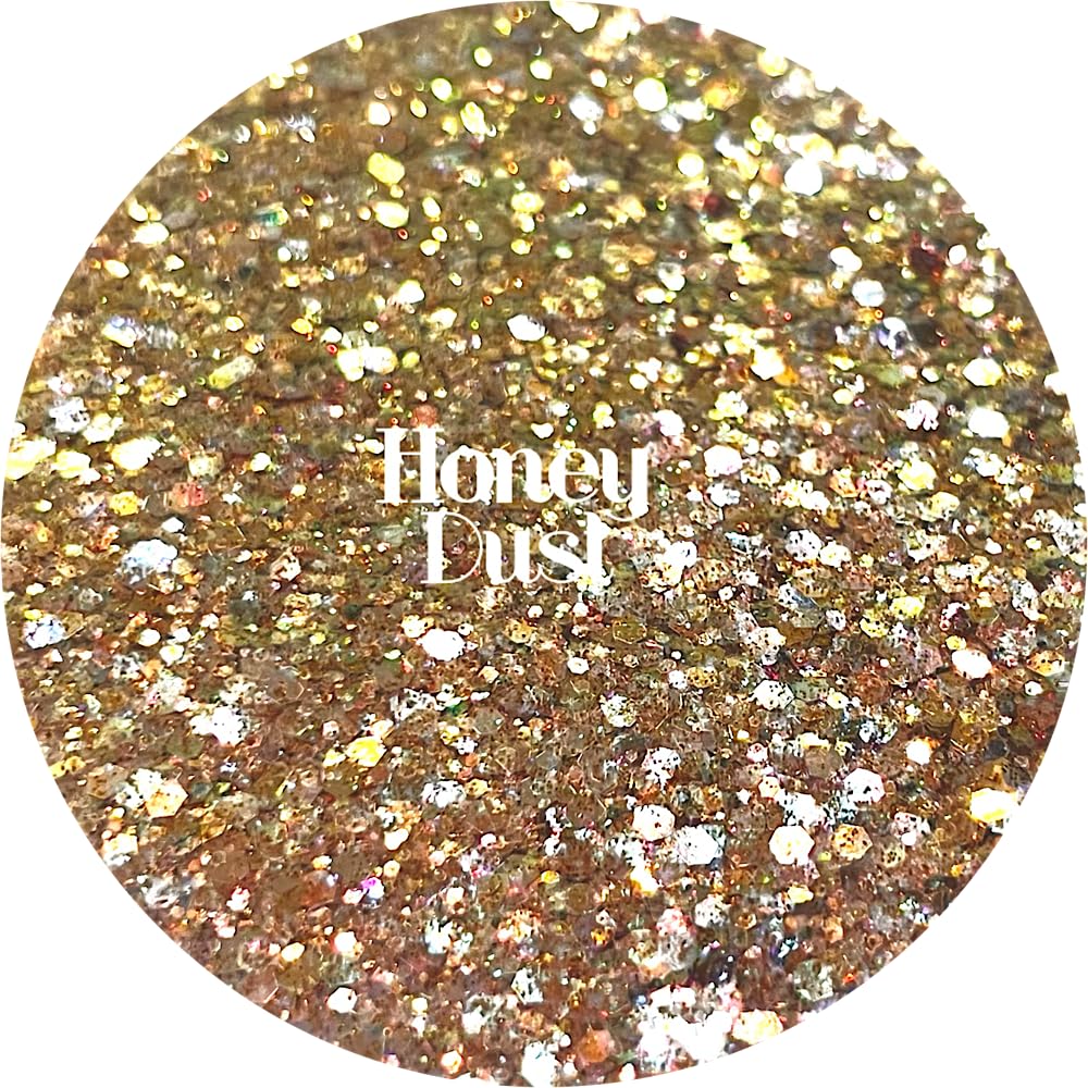 Gold Polyester Glitter | Craft Glitter | Glitter for Arts & Crafts | Tumblers | Cosmetics | Nails | Epoxy Resin Art | Slime | DIY | Body Glitter | 1