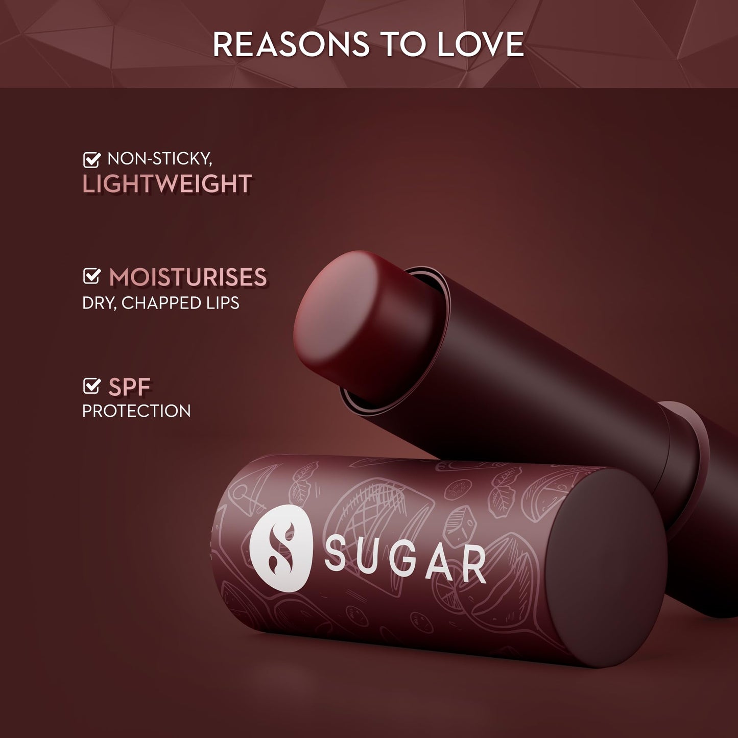 SUGAR Cosmetics Tipsy Lip Balm For Dry & Chapped Lips With Vitamin E, Shea Butter and Jojoba Oil - Lip Protection & Nourishment - LipBalm with SPF Beauty and Personal Care SUGAR Cosmetics