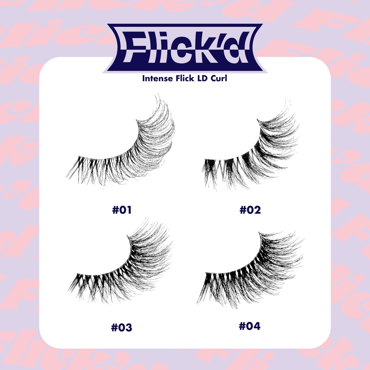 i-ENVY False Lashes Flick'd D-Curl Strip Lashes Volume Bouncy Natural Clear Band Cat Eye Dramatic Trendy Extensions Reusable Eye Lashes (03)