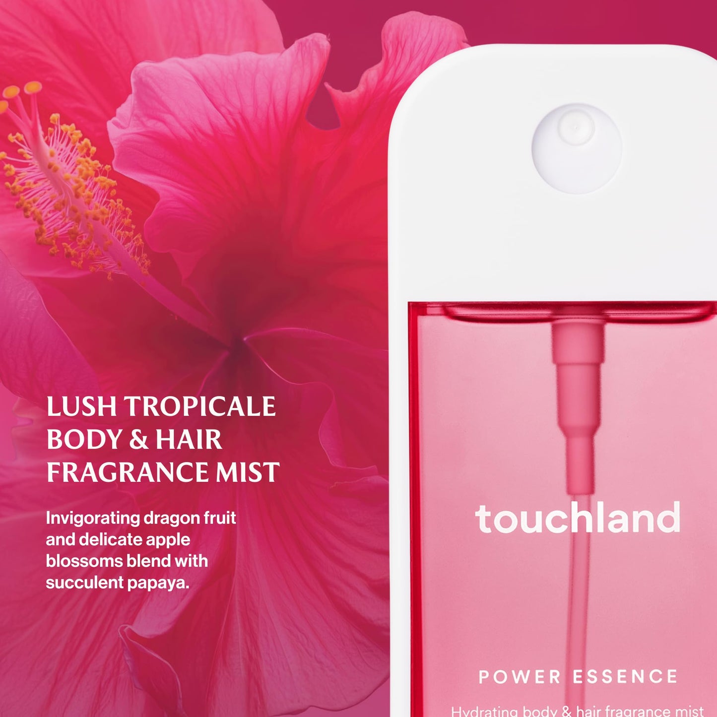 Touchland Body & Hair Fragrance Mist, 2 FL OZ - Lush Tropicale Beauty and Personal Care Touchland